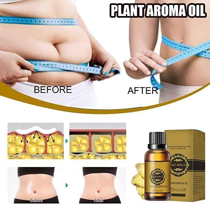 GINGER ESSENTIAL BELLY DRAINAGE OIL FOR MALE AND FEMALE - Doctor's Recommended 👨🏽‍⚕️ (Buy 1 Get 2 Free)